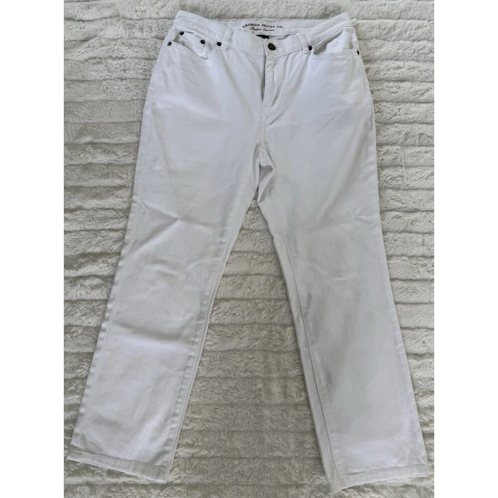 Lauren Jeans Co. White Denim Ankle Jeans Women’s 98% Cotton Petites